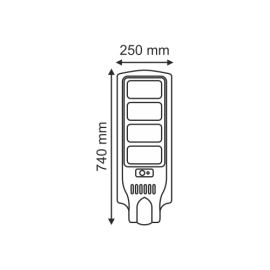 Yüksek Güçlü Park Bahçe Solar Aydınlatma Dış Mekan 120 Watt Güneş Enerjili LED Lamba