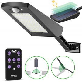 66 Led  Solar Güneş Enerjili Aydınlatma 900 Lümen Uzaktan Kumandalı Sensörlü