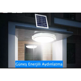 Güneş Enerjili 200 Watt Solar Çardak, Karavan, Otopark, Konteyner, Ev Bahçe Aydınlatma Ayrı Panelli