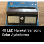 Solar 40 LED Güneş Enerjili Aydınlatma