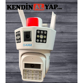 Okam 3048 6MP PTZ Hareket Takipli Gece Görüşlü Alarmlı Bildirimli Su Geçirmez Onvif WiFi IP Kamera