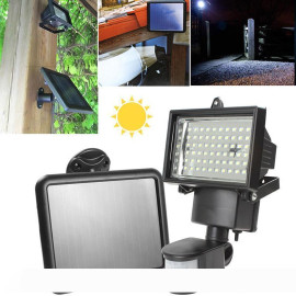 15 Watt Solar Projektör 60 Led Güneş Enerjili Garaj Konteyner Bahçe Aydınlatma