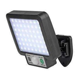 AYRI GÜNEŞ PANELLİ HAREKET SENSÖRLÜ ÜÇ MODLU 56 LED SOLAR DUVAR LAMBASI