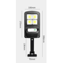 Güneş Enerjili Sokak Lambası Solar Bahçe 3 Modlu 48 Cob Led Aydınlatma