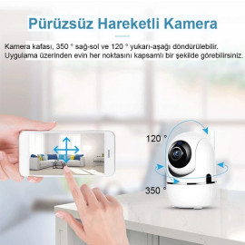 Canlı Sesli Bebek İzleme ve Güvenlik Kamerası Wifi İp Kamera 1080P HD Gece Görüşlü